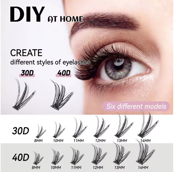 DIY Eyelash Cluster Kit – Natural Look Lash Extensions at Home