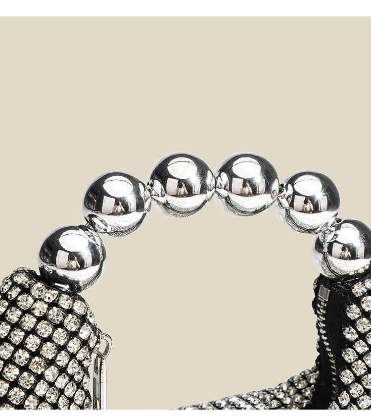 Shiny Rhinestone Evening Clutch – Luxury Chain Dinner Bag for Women