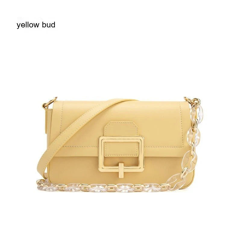 French-Inspired Textured Cowhide Crossbody Bag – Elegant Women's Shoulder Purse