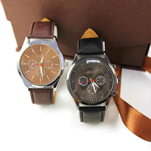 Men’s Luxury Gift Set – Quartz Watch, Leather Belt, Wallet, Cufflinks & Pen | Elegant Boxed Gift for Him – Christmas, Birthday, Valentine’s Day