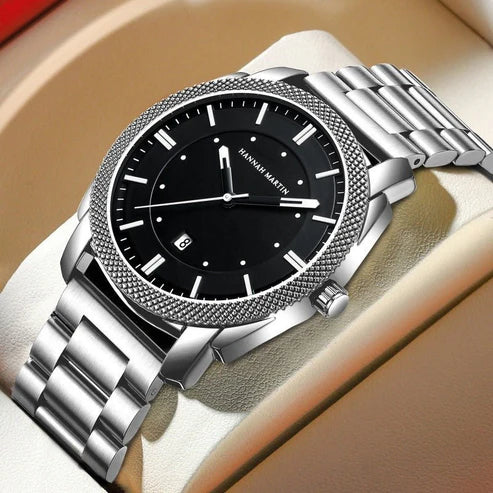 Men’s Stainless Steel Waterproof Watch – Classic Analog Design, Durable & Stylish Timepiece