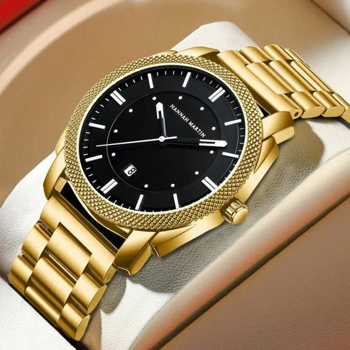 Men’s Stainless Steel Waterproof Watch – Classic Analog Design, Durable & Stylish Timepiece