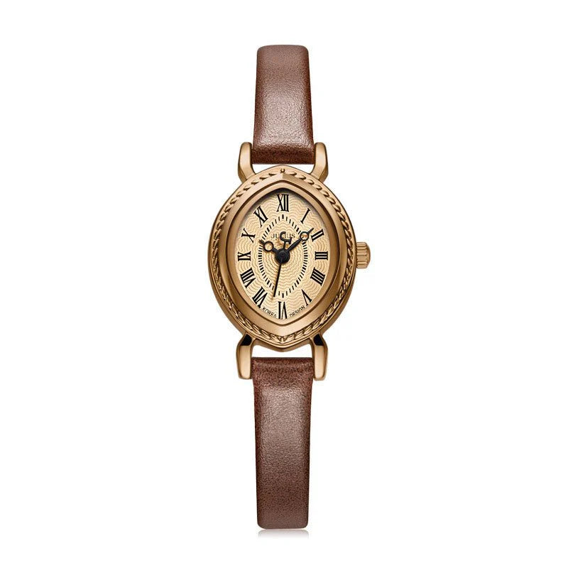 Women's Oval Belt Quartz Watch – Waterproof Compact Elegant Fashion Timepiece