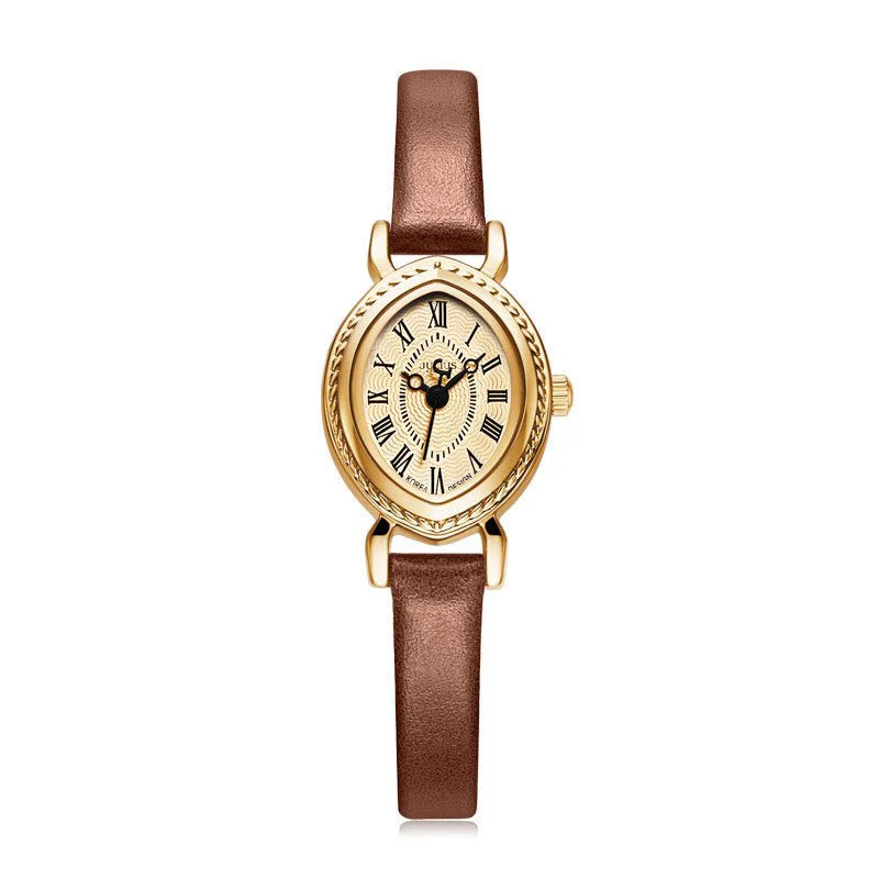 Women's Oval Belt Quartz Watch – Waterproof Compact Elegant Fashion Timepiece