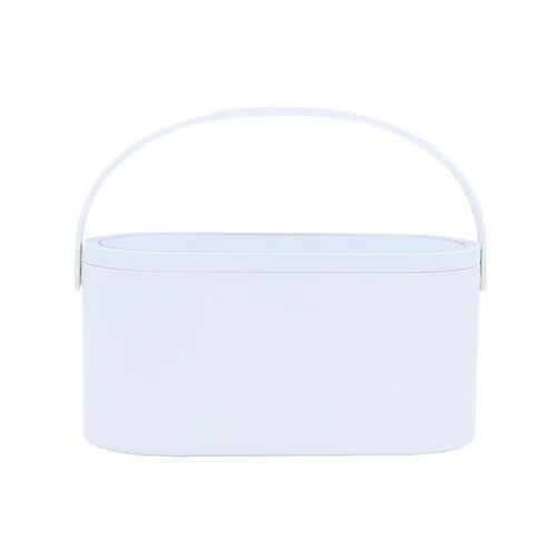 LED Makeup Mirror with Storage Box – Portable Vanity Organizer for Home & Travel