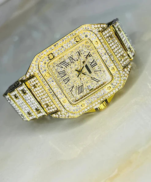 Women’s Gold Wrist Watch – Elegant Quartz Movement, Stainless Steel Band, Luxury Fashion Timepiece
