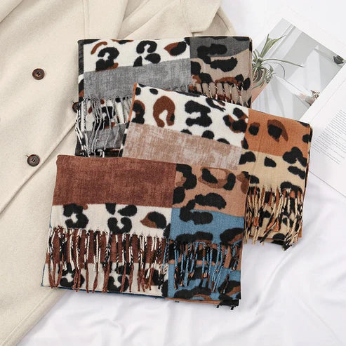 Women's Soft Cashmere Feel Scarf – Reversible Printed Wrap Shawl