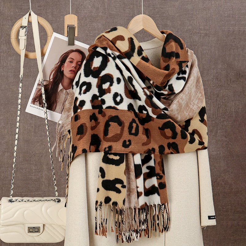 Women's Soft Cashmere Feel Scarf – Reversible Printed Wrap Shawl